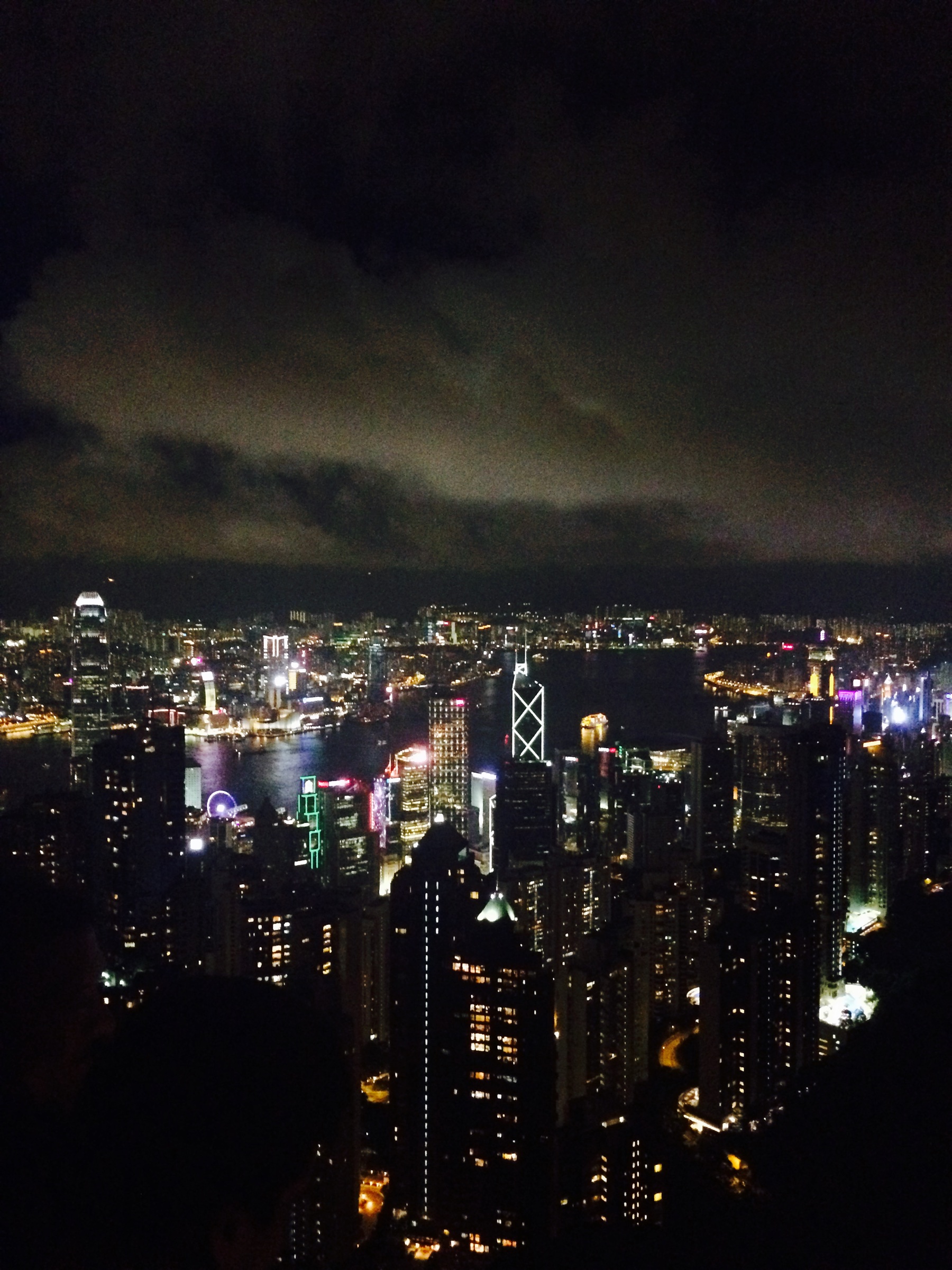 Hong Kong skyline and Victoria Harbour at night