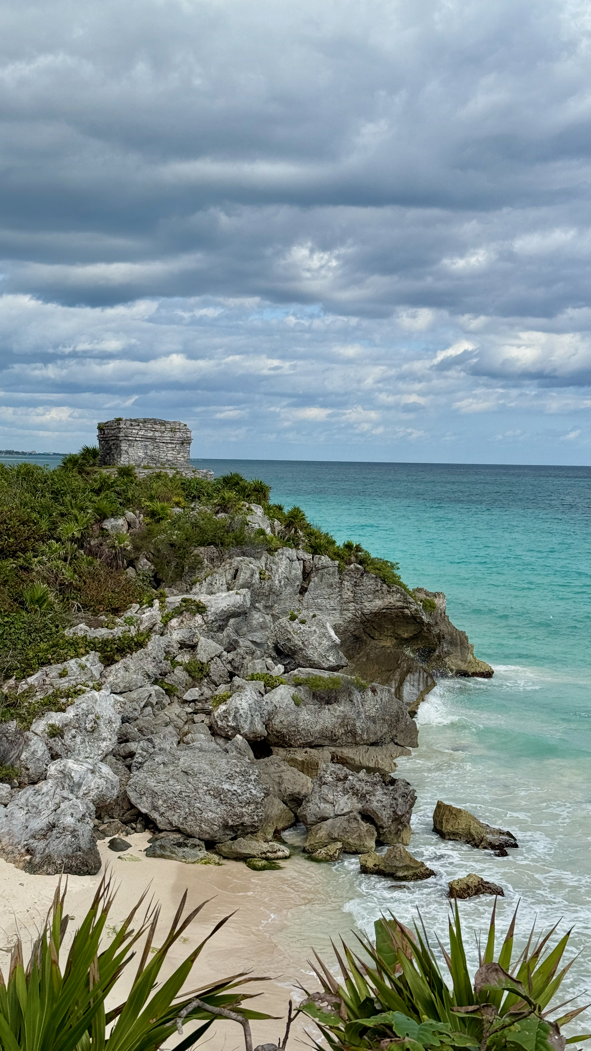 Tulum ruins above the Caribbean coast